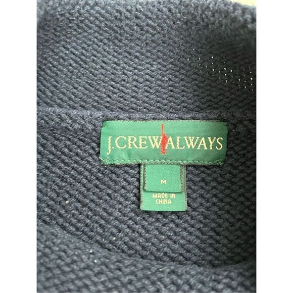 Vintage J.Crew Fisherman Sweater Mock Neck Knit Cotton Women's Size Medium - Picture 5 of 6